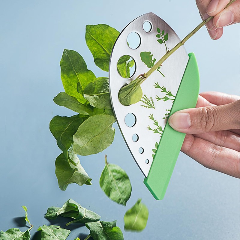 9 Hole Stainless Steel Herb Cutter Herb Stripper Stainless Steel