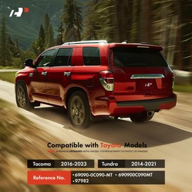 A-Premium - Upgraded Metal Tailgate Latch Handle - Compatible with Toyota Tundra 2014-2021, Tacoma 2016-2023 - Textured Black Handle w/Rear Camera Hole