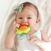 Infantino Lil' Nibbles Silicone Teether - Orange Carrot, Sensory Relief