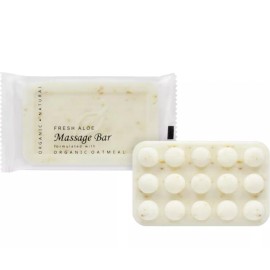 EcoWell Fresh Aloe Organic Oatmeal Massage Soap Bar -  Lot of 20 Bars (1.75 oz Each)