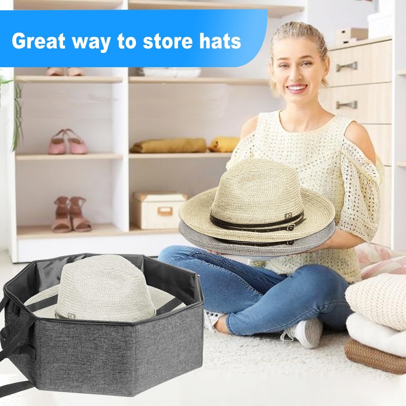 SHWWQUE Hat Storage Box,Hat Boxes for Women Storage,Cowboy Hats Holder