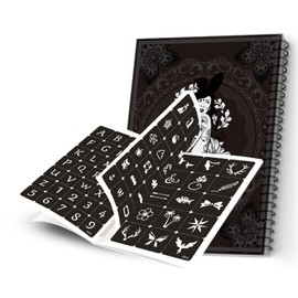 Álbum De Plantillas Para Tatuajes Con Aerógrafo De 115 Uds., Kit De Tatuaje De Henna Con Purpurina Portátil, Plantilla De Tatuaje Temporal, Patrón De Arte Corporal Para Pintura Corporal