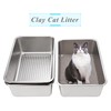 Sorstrem Stainless Steel Cat Sifting Litter Box for Pine Pellets