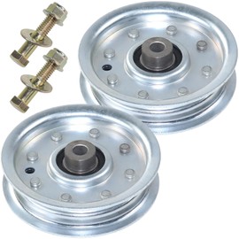 POSFLAG 2 Pack 753-08171 Idler Pulley Kit Replaces 756-04129B Idler Pulley 4.25, Troy Bilt Pulley 753-08171, 756-04129 Idler Pulley 756-04129, 753 08171, 753-08068 for Cub Cadet RZT50, LTX1040 Decks