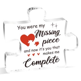 Puzzle-Shaped Acrylic Plaque Gifts for Girlfriend Wife Boyfriend Husband on Christmas Anniversary Valentines Birthday Gifts