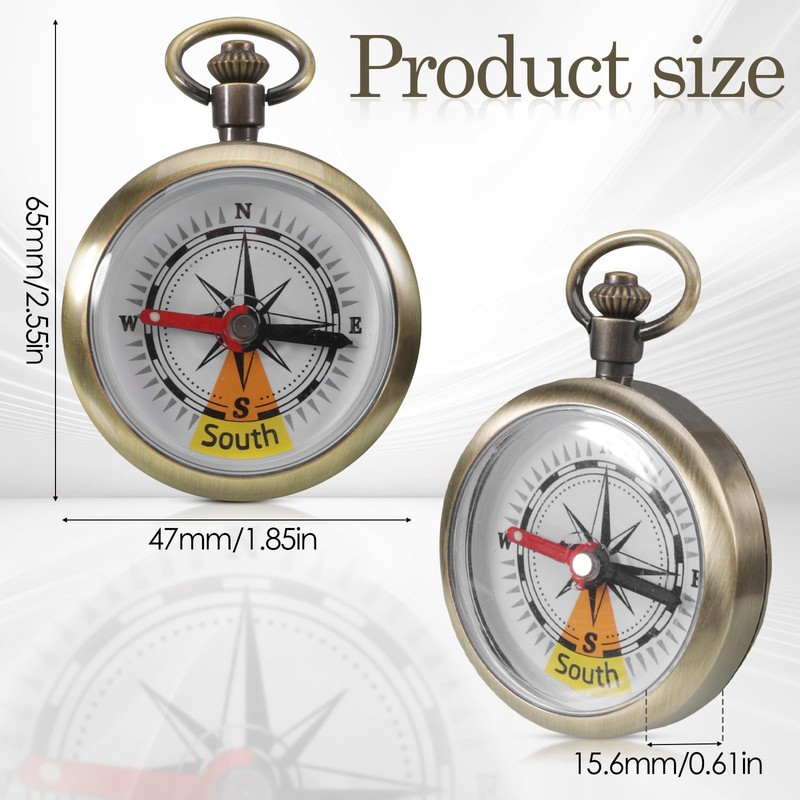 Navigation Compass,Hiking Compass,Brass Compass,Shockproof Waterproof Brass Hollow Camping Survival Tools