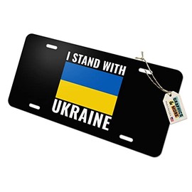 GRAPHICS & MORE I Stand with Ukraine Novelty Metal Vanity Tag License Plate