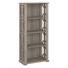 Bush Furniture Homestead 4 Shelf Farmhouse Bookcase in Driftwood Gray
