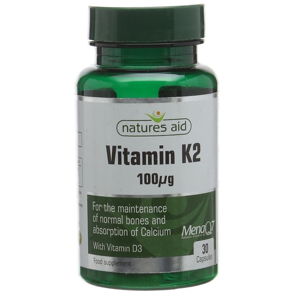 Natures Aid Vitamin K2 Capsules - Pack of 30