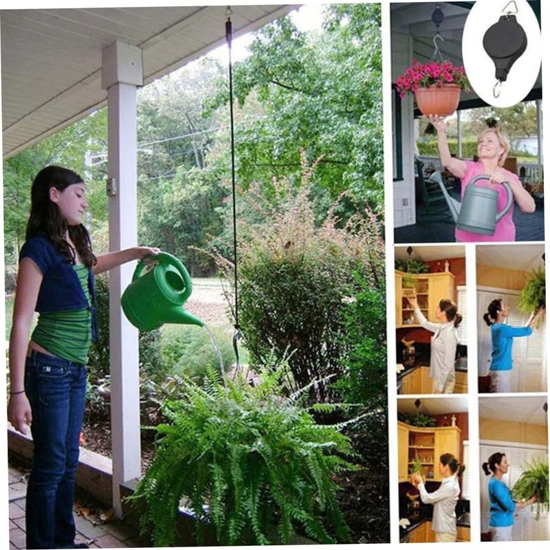 Plant Pulleys for Hanging Plants Plant Pulley Hanger with 6