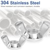DAOKAI Butterfly Wing Nuts 304 Stainless Steel Metric M3 M4