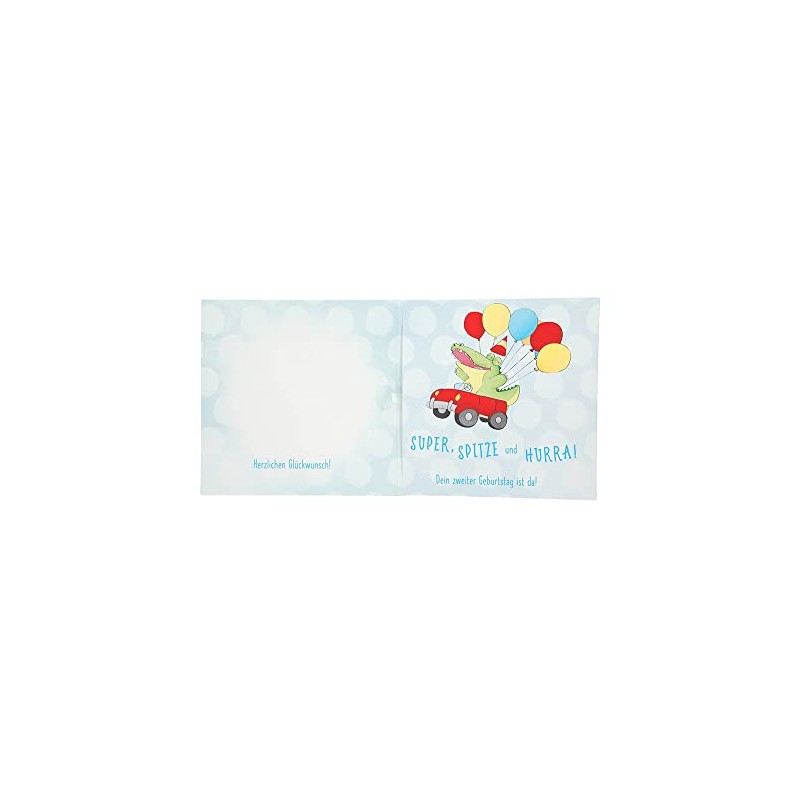 Depesche 11515-004 2nd Birthday Number Card with Music, Refined Folding
