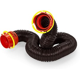 Camco RhinoFLEX RV 5ft Sewer Hose Extension Kit with Swivel Fitting - 39765, Black