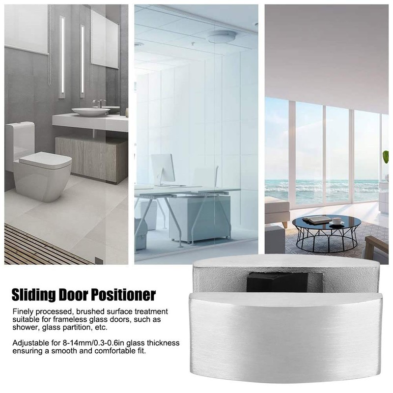Cikonielf Stainless Steel Sliding Door Floor Guide U-shaped Swing Stopper