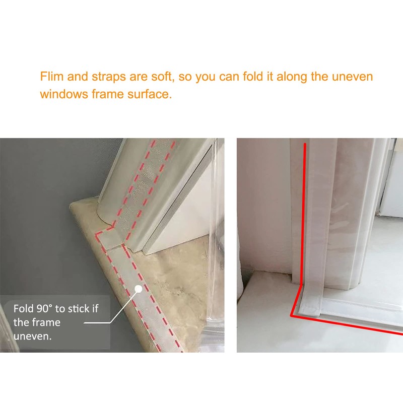 Mellroom Window Insulation Kit 63inX63in(160X160cm) for Winter Keep Cold Out,cuttable
