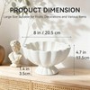 Pedestal Decorative Bowl Home Decor, 8" Footed Ruffle Fruit Bowl