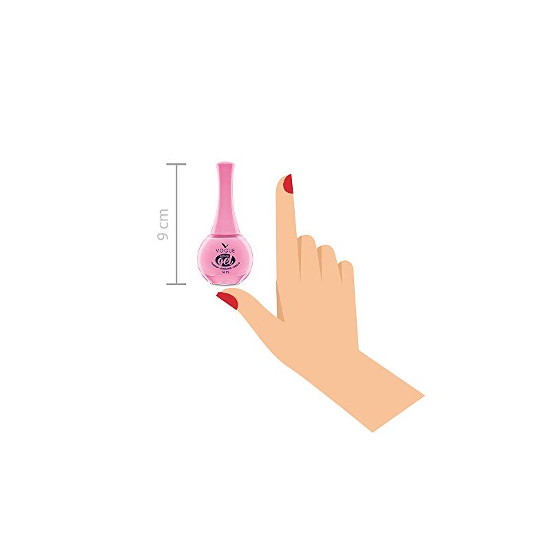 Vogue Esmalte de Unas Efecto Gel, color Rosa Simpatia, 14