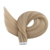 Ugeat Tape Real Hair Extensions, Blonde Highlight Remy Tape Extensions,