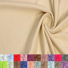 Texco Inc 59" Wide Poly Spandex DTY Double-Sided Brushed Fabric by The Yard – 180 GSM, Lightweight, Stretchy & Breathable Apparel, Activewear, Accessories, Scarves & DIY, Yellow Light 1 Yard