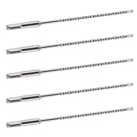 5 PACK OF - 4mm x 210mm LONG SDS + PLUS MASONRY DRILL BIT, TUNGSTEN CARBIDE TIP, FOR STONE CONCRETE BRICK