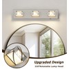 Joossnwell Brushed Nickel Bathroom Vanity Light Crystal 5CCT Dimmable Bathroom