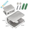 WANLIAN 8 Pcs Glass Clips Wall Mounted Glass Clamps Stainless