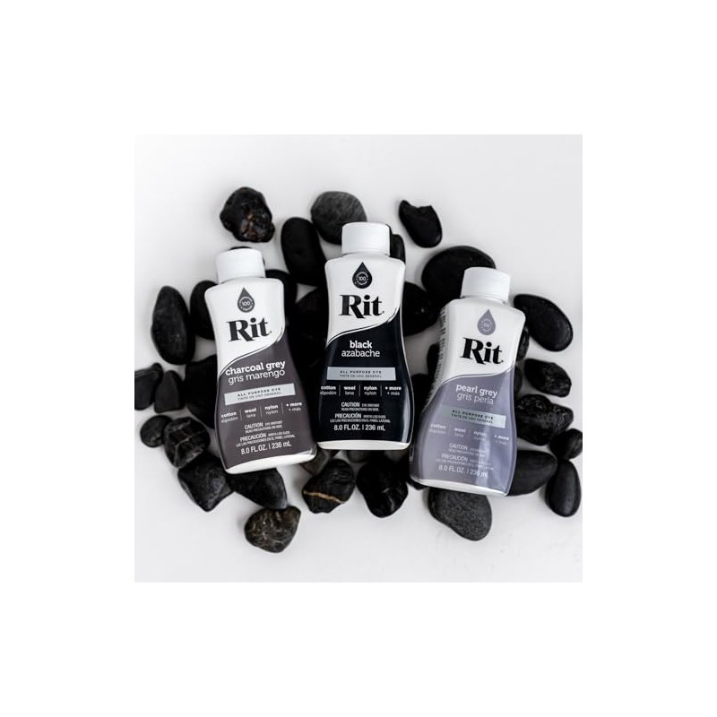 Rit Dye 88620 Charcoal Grey Liquid Dye 8 oz,
