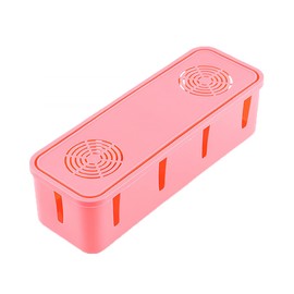 Cable Management Boxes Organizer, Cable Organizer For Hide And Conceal Power Strips And Electrical Cords, Cable Overload Protection Switch For Home Office (Pink)