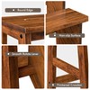 DORTALA 3 Tier Folding Step Stool, Rubber Wood Multifunctional Ladder
