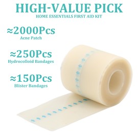 2 Roll Hydrocolloid Roll for Wound Care, Ultra Adhesivas and Absorbent, Flexible & Waterproof Cut-to-Size Hydrocolloid Sheets for Burn, Blister, Acne Care(2in X 10ft)