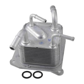 VekAuto Engine Oil Cooler Kit Compatible for Nissan Versa 2012-2019, Durable Aluminum Alloy Silver Tone Transmission Oil Cooler with O-ring Seals