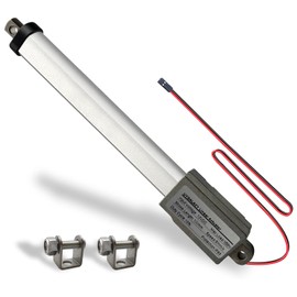UYGALAXY 12V Mini Electric Linear Actuator 4" Stroke, 188N/42lb, Speed 0.2"/sec Waterproof Metal Micro Small Motion Actuator w/Mounting Brackets for DIY Fan Blades, Cabinets, Window Lift, Robot -100mm
