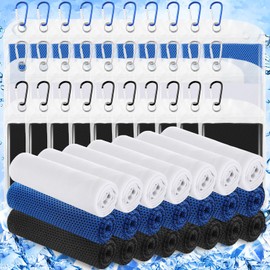 30 Pack Cooling Towels Bulk Microfiber Breathable, Classic