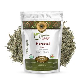 Organic Way Horsetail Herb Cut & Sifted (Equisetum arvense) - Herbal Tea | European Wild-Harvest | Kosher & USDA Certified | Vegan, Non-GMO & Gluten Free | 100% Raw from Albania (8 Ounce (Pack of 1))
