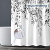 BIVINAR Black and White Eucalyptus Leaves Shower Curtain, Watercolor Plant