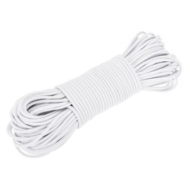 DMiotech 3/16 Inch Shock Cord, 98 Feet White Bungee Cord Tent Pole Shock Cord Round Elastic Kayak Rope Stretch String Marine Grade Heavy Polyester for DIY Projects Tie Downs