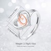 INFUSEU O Initial Ring Heart for Women Teen Letter Jewelry