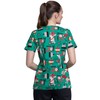 Tooniforms V-Neck Scrub Top, L, Rudolph Joy