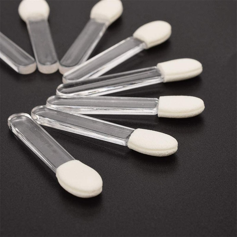 10 Pcs Transparent Eyeshadow Applicator Eyeshadow Brush Makeup Tools, Sponge