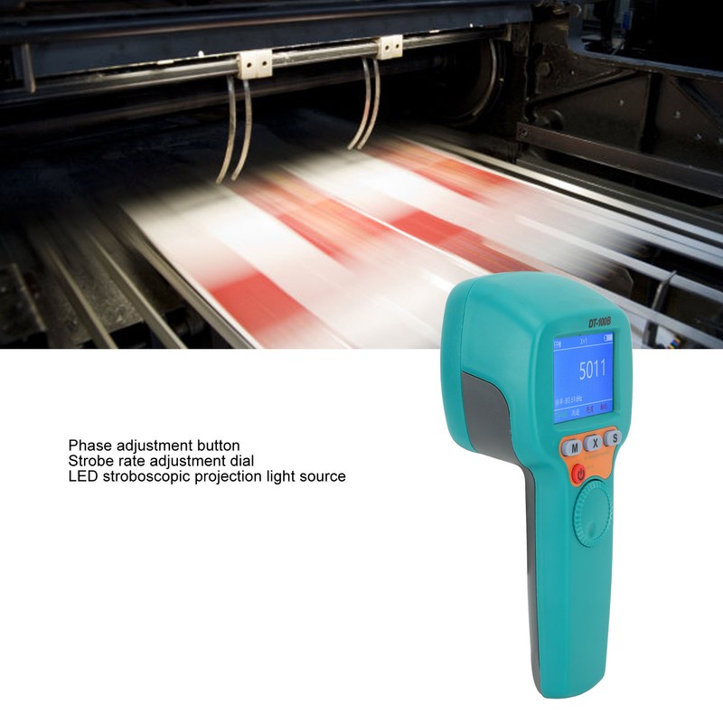 Digital Handheld Stroboscope Measuring 60‑999999rpm Non Contact Strobe Tachometer LED