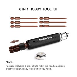 9Pcs RC Car Tool Kit 6 in 1 Hex Screwdriver Set with Tray,Cross Wrench Hobby Repair Tool Kit Compatible with Traxxas Slash RC Cars Truck Buggy Truggy Racing