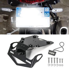 Tenere 700 2019-2024 Fender Eliminator Kit XTZ 700 License Plate Holder with Tail Tidy led Lights for TENERE 700 Rally T7 XTZ 690 2019 2020 2021 2022 2023 2024- Black