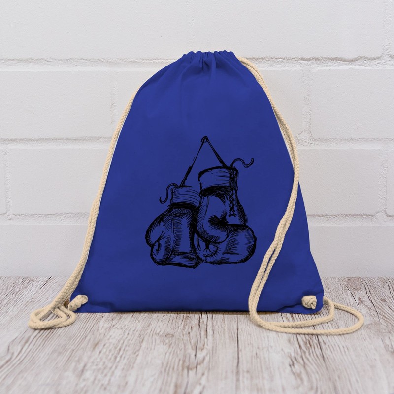 Shirtracer - Gym Bag Backpack - Boxing Gloves, 3 Royal
