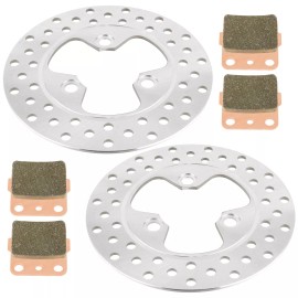 Caltric Sintered Brake Pad w/ Rotors For Honda TRX400EX Sportrax 400 2x4 1999-08