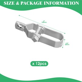 Yauhar 12Pcs Electric Fence Tightener, Heavy Duty Silver Galvanised Inline Wire Ratchet Tensioner for Tensioning Cable Farm, Fence, Home (90mm/3.5”)