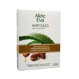 bonballoon Aloe Eva Ampoules With Aloe Vera That Is Rich And Moroccan Argan Oil For Hair Silky And Smooth (4 Ampoules x 15 ml Each one) أمبولات إيفا بالصبار وزيت الارجان