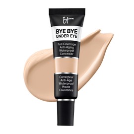 IT Cosmetics Bye Bye Under Eye Concealer (Medium) - Waterproof Full Coverage Concealer For Dark Circles, Fine Lines, Redness & Discoloration, With Hyaluronic Acid, Natural Finish – 0.4 fl oz