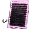 Fluffy Cluster Lashes 200D D Curl Individual Eyelashes 240PCS Volume