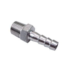 Hose Barb Hose Barb Stainless Steel SS304 Male Thread Coupling Fitting Connector BSP for Many Different Pipes 1/8-1/2 (1/4 x 6mm)