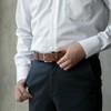 Lacoste 82575 Men's Belt, Genuine Leather, 03, Brown